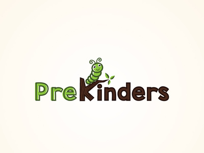 Prekinders animal branch caterpillar children design education esolzlogodesign green icon illustration kindergarten leaf logo minimalistic nature prekinders tree typography vector