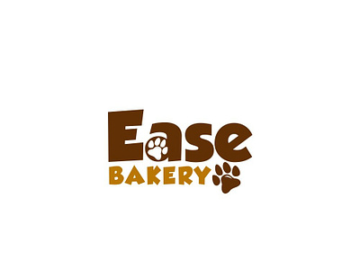Ease Bakery bakery cafe chocolate cookery cookies design ease emblem esolzlogodesign icon illustration logo paw paws pets typography vector