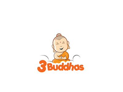 3 Buddhas 3 buddha buddhas buddist character cloud design emblem esolzlogodesign funny icon illustration logo mascot meditation monastery sky vector