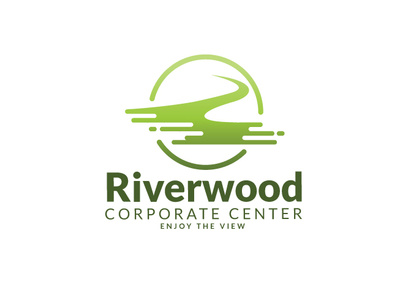 Riverwood Corporate Center 301018 branding center corporate design enjoy esolzlogodesign green illustration lake logo river riverwood sunrise vector view water