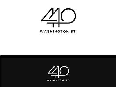 440 Washington St 440 design emblem esolzlogodesign icon logo signage street typography vector washington