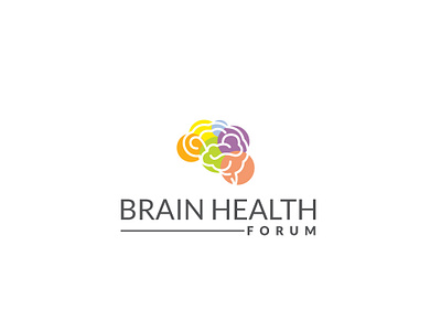 Brain Health Forum brain colourful cortex design emblem esolzlogodesign forum health line linedrawing logo minimalistic vector