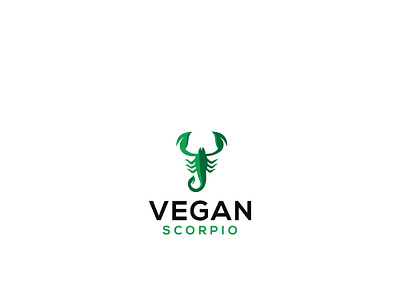 Vegan Scorpio design emblem esolzlogodesign icon illustration leaf logo scorpio scorpion vector vegan vegetarian