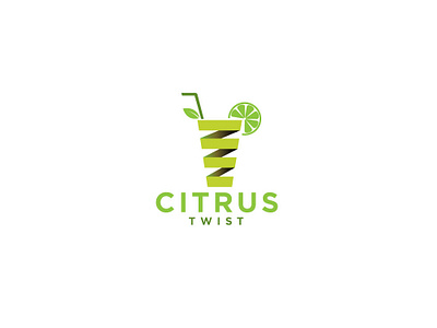 Citrus Twist branding citrus design eco emblem esolzlogodesign fruit punch fruits health icon lemon lime logo mocktail natural twist vector