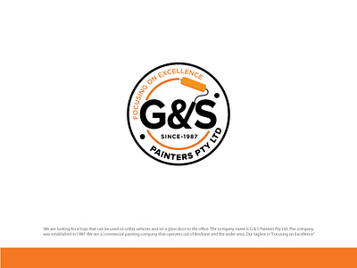 G&S Painters Pty Ltd branding design emblem esolzlogodesign excellence focussing gs icon illustration logo painters typography vector