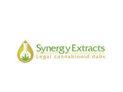 Synergy Extracts cannabinoid cannabis cbd dabs design emblem esolzlogodesign extracts fitness health hemp illustration legal logo synergy vector