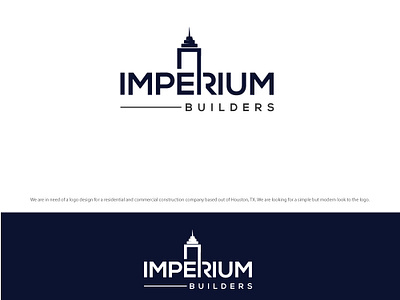 Imperium Builders architect black branding builders building design emblem esolzlogodesign icon illustration imperium logo minimalistic real estate typography vector
