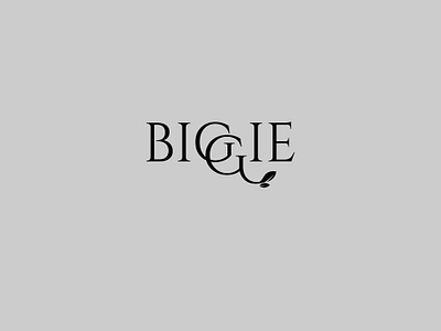 Biggie biggie design eco emblem esolzlogodesign leaf linedrawing logo minimalistic natural nature typography