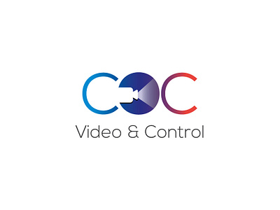Coc blue camera coc control design editing editor emblem esolzlogodesign illustration logo muktimedia red vector video