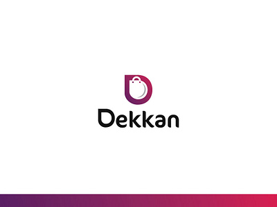 Dekkan bag dekkan design emblem esolzlogodesign handbag illustration logo purple vector