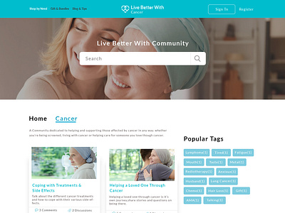 Live Better With Community cancer corporate design esolzwebdesign illustration live better with community professional ui web web design