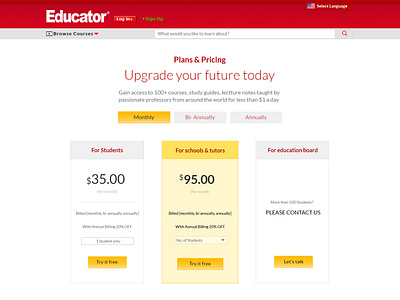 Educator business corporate design design educator illustration typography ui website design