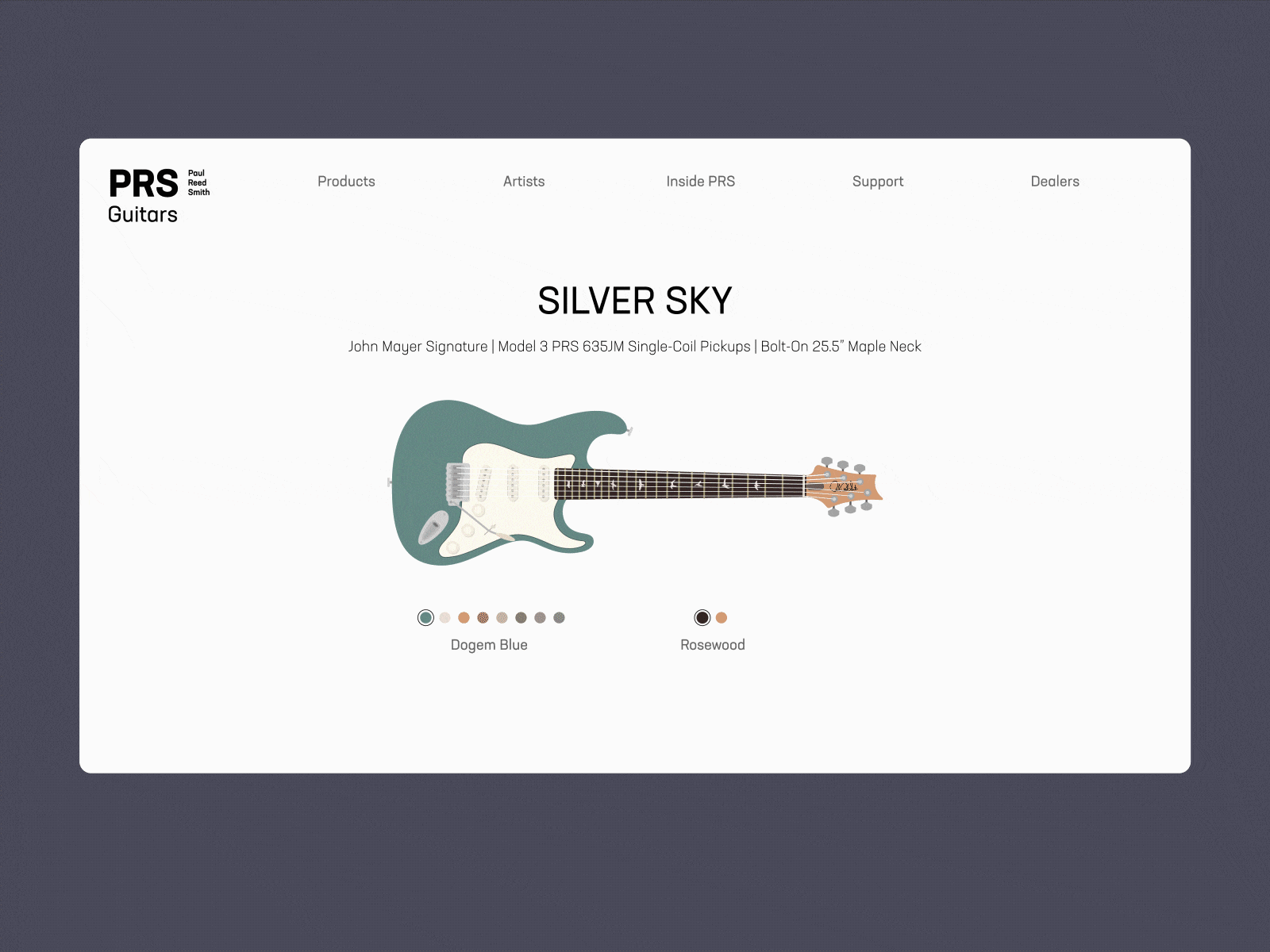 Guitar Animation into Website after effects animation concept design flat guitar motion music redesign ui vector web web design website