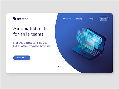 Website Landing Page for a Tech Startup