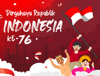 Indonesia Merdeka illustration simple