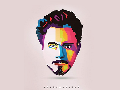 Robert Downey Jr face vector