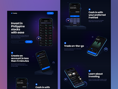 Tradely Landing Page Design