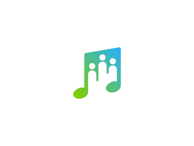 Music Talent artist branding concept design icon idea logo music note people symbol talent