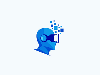 Virtual Reality branding design digital game icon idea logo pixel technology virtual virtual reality vr