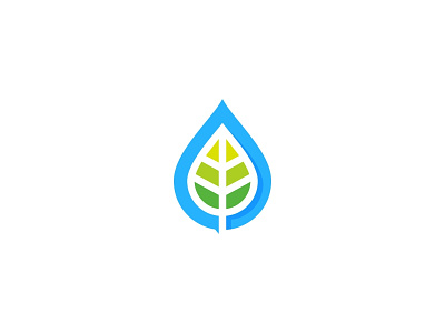 Nature Water branding concept design green icon idea leaf logo nature sale symbol water