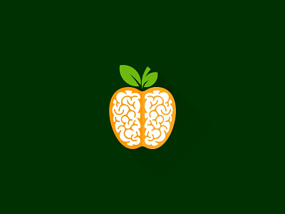 Healthy Brain Food brain branding concept design food fruit healthy icon idea logo sale symbol