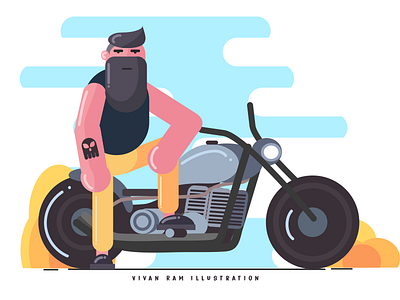 Mr.Rider color design digital illustration illustrator yellow