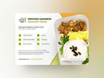 Protein Madness | Food Banner food food banner graphic design healthy food product design