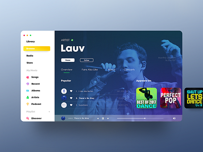 Spotify X Apple Music | Dekstop App UI/UX app applemusic dekstop lauv music simple spotify ui uiux ux