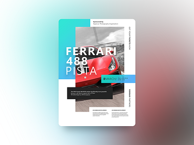 Ferrari 488 Pista | Poster cars ferrari graphicdesign poster posterdesign posterinspiration