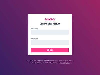 Dribbble Login Page Design clean ui dailyui design dribbble dribbble best shot dribbble login page landing page login login design login form login page login screen simple design ui ui design uiux ux ux design ux ui design uxui