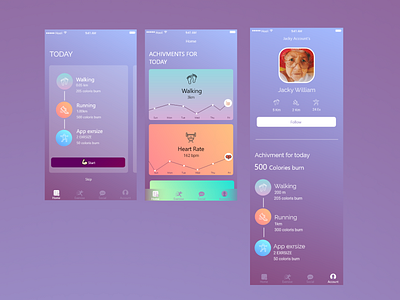 Fitness App app design ui ui ux design ux