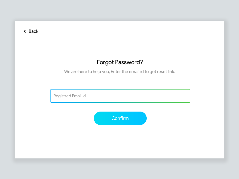 Forgot Password by Rajeeva on Dribbble