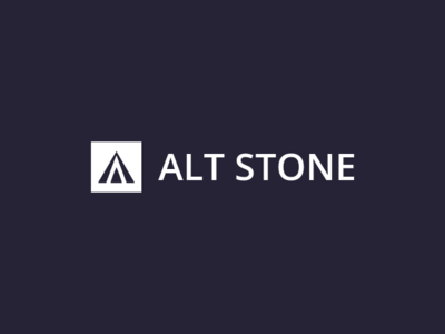 Logo Alt Stone. Version: Dark blue background artificial stone dios icon inkscape logo stone