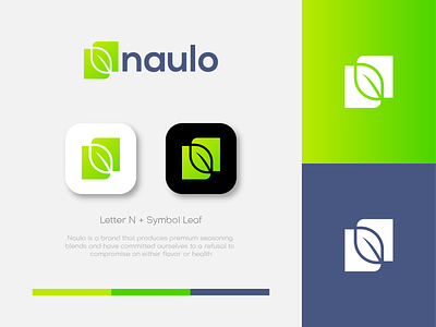 Logo Naulo branding leaf logo letter lettering lettermak lettern logo logo design logo leaf logos logotype
