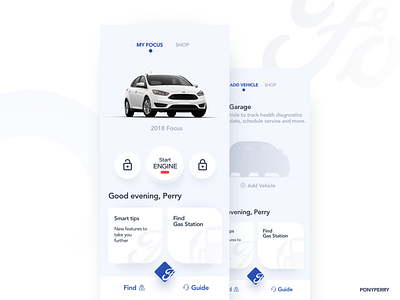 FordPass Redesign - Part 1 app cars clean design ford ford pass fordpass redesign ui ux vehicle vehicle app