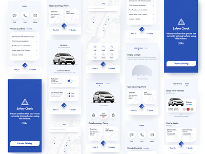FordPass Redesign app blue cars clean design ford ford app ford pass fordpass redesign redesigned ui ux vehicle vehicle app