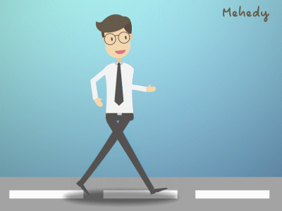 Character Walk Cycle 2 2d animation after effects rigging character animation