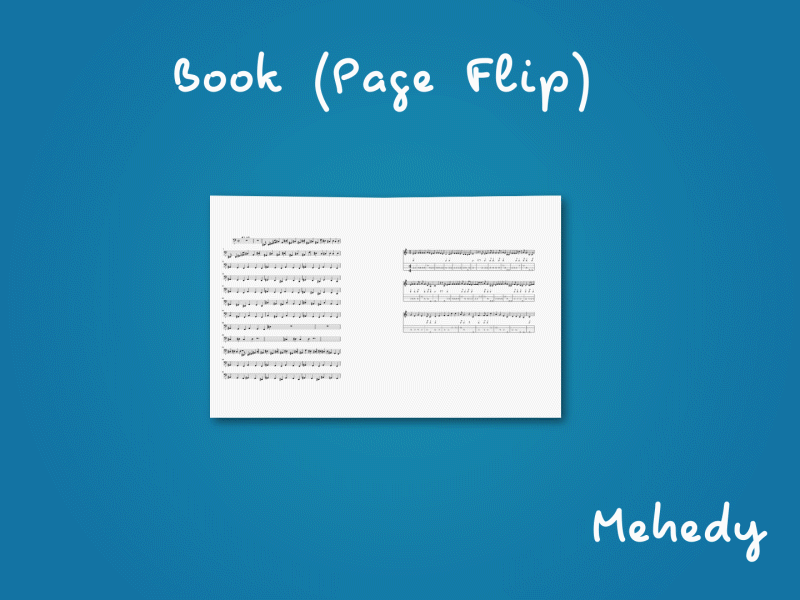 Book- Page Flip Animation 2d animation