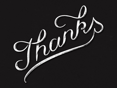 Thanks! debut hand lettering lettering photoshop shadow texture thanks type typography vector