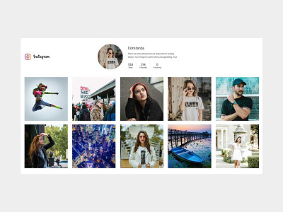 Instagram web desigin