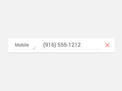 Edit Phone Number UI