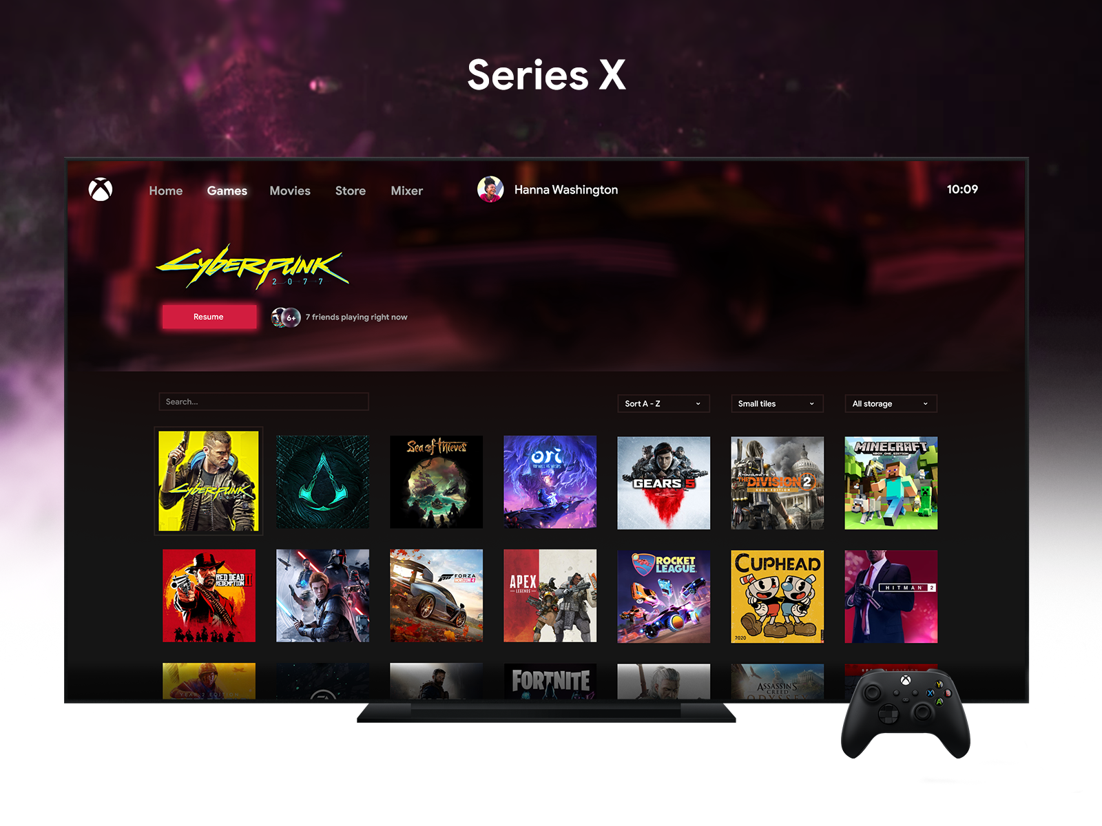 Xbox Series X UI Design Games by Airidas Blekaitis on Dribbble