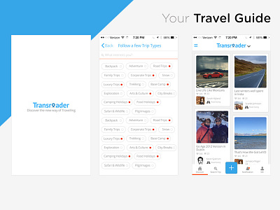 Travel App - Follow Me design flat ios photography roadtrip travel ux ux ui ux design