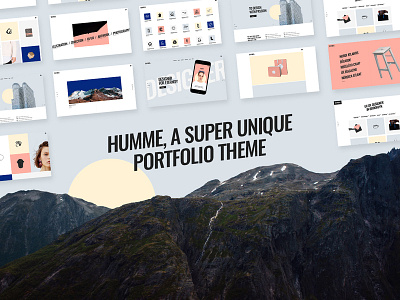 Humme, a super unique portfolio theme! agency clean colors creative design digital ui ux web web design wordpress