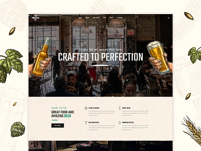 Brewski - Pub and Brewery Theme bar beer clean colors creative design digital home homepage pub slider ui ux web web design wordpress