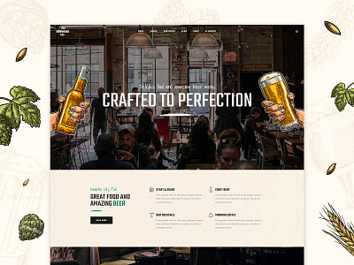 Brewski - Pub and Brewery Theme bar beer clean colors creative design digital home homepage pub slider ui ux web web design wordpress