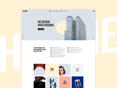 Humme - Design Studio Home agency clean colors creative design digital home homepage slider ui ux web web design wordpress yellow