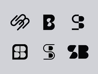 S+B - Monogram exploration branding clean colors creative design digital flat geometric grid icon letter letter b letter s lettermark logo monogram pictogram simple typography vector