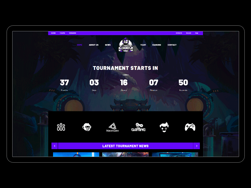 E-Sports Demo clean colors creative design digital esport games home homepage ui ux web design website website design wordpress