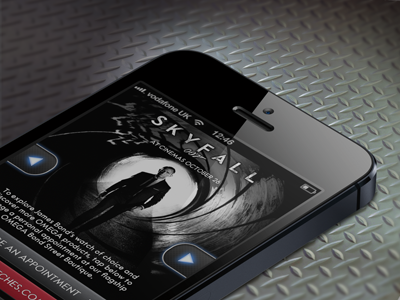 Bond advert app bond design film iphone james mobile movie nav navigation skyfall sponsored ui watch